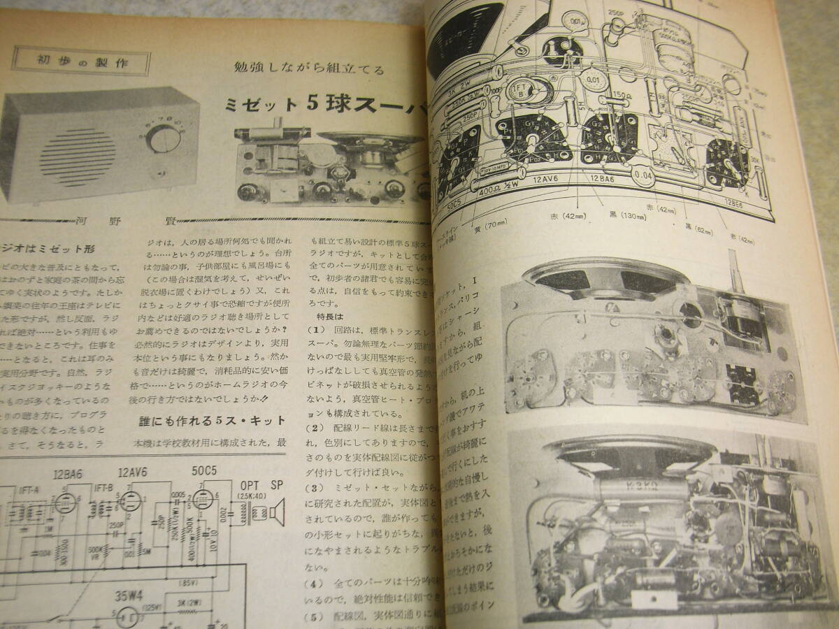 電波技術　1966年6月号　トリオTX-88D送信機の詳細　リニアアンプ/ミゼット5球スーパーラジオキット/7189アンプ/12AX7プリアンプ等の製作_画像9