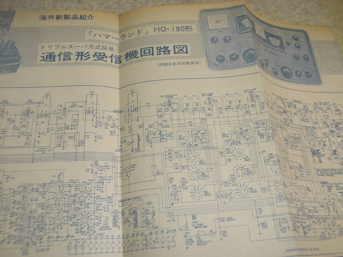 電波技術　1963年3月号　通信型受信機はマーランドHQ-180/トリオJR-60の詳細　スターR-100　ゲルマラジオ入門　6BQ5/6BM8アンプ製作　12AX7_画像5