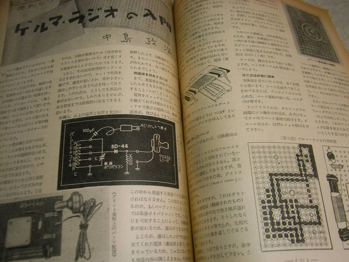 電波技術　1963年3月号　通信型受信機はマーランドHQ-180/トリオJR-60の詳細　スターR-100　ゲルマラジオ入門　6BQ5/6BM8アンプ製作　12AX7_画像9