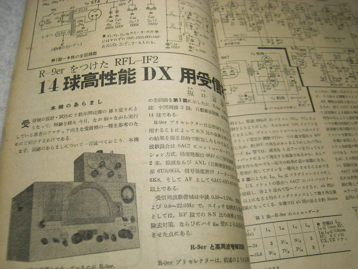 ラジオ技術　昭和27年11月号　6球スーパーの製作　14球高性能DX用受信機　マジックアイ付小型6球スーパー　3wayポータブル　ゲルマ検波器_画像4