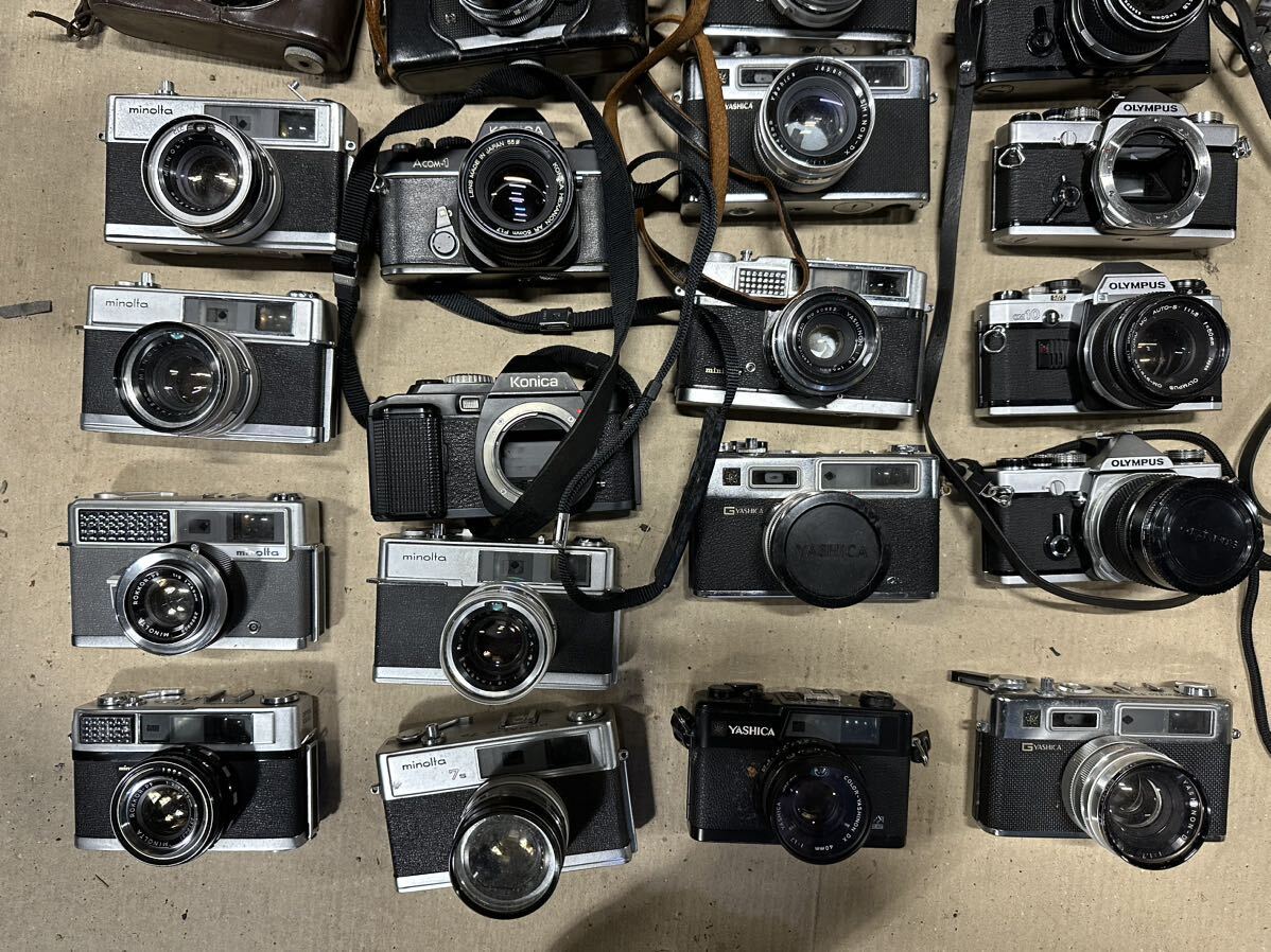 (M1)フィルムカメラ YASHICA KONICA MINOLTA OLYMPUSなど まとめて32台 ジャンク品扱い_画像3