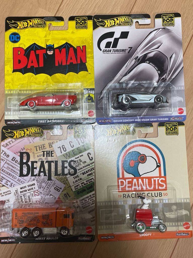 Hot Wheels POP CULTURE 2024 4種類 SNOOPY THE BEATLES BATMAN GRAN TURISOMO7 ポップカルチャー スヌーピー バットマン ビートルズ