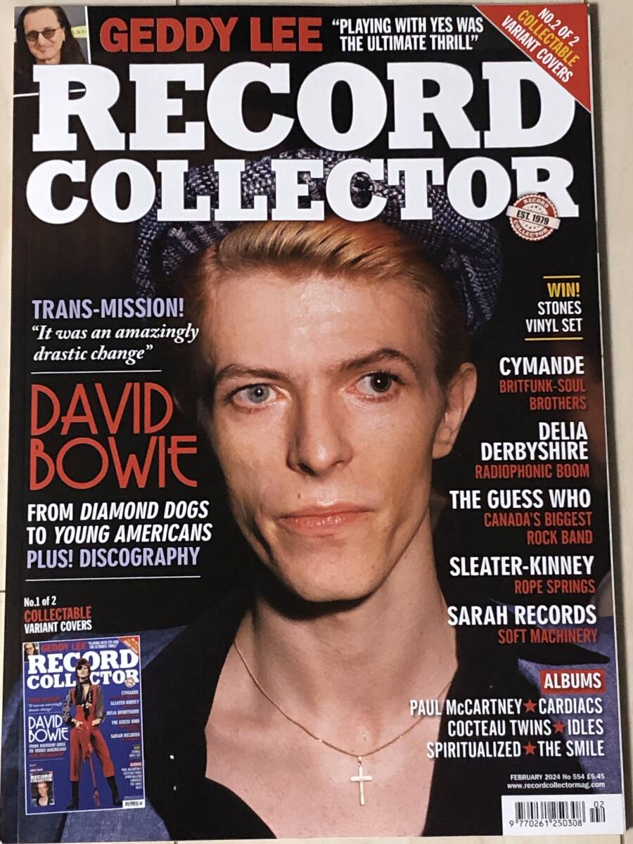 洋雑誌「Record Collector」2024年2月号 No.554 ☆ David Bowie デヴィッド・ボウイ特集、Geddy Lee_画像1