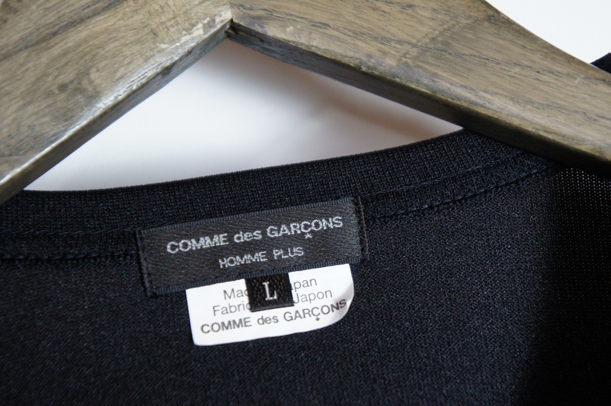 美品23AW COMME des GARCONS HOMME PLUSコムデギャルソン オム プリュス ジップ デザイン 半袖 Tシャツ PL-T010 黒320O▲の画像3