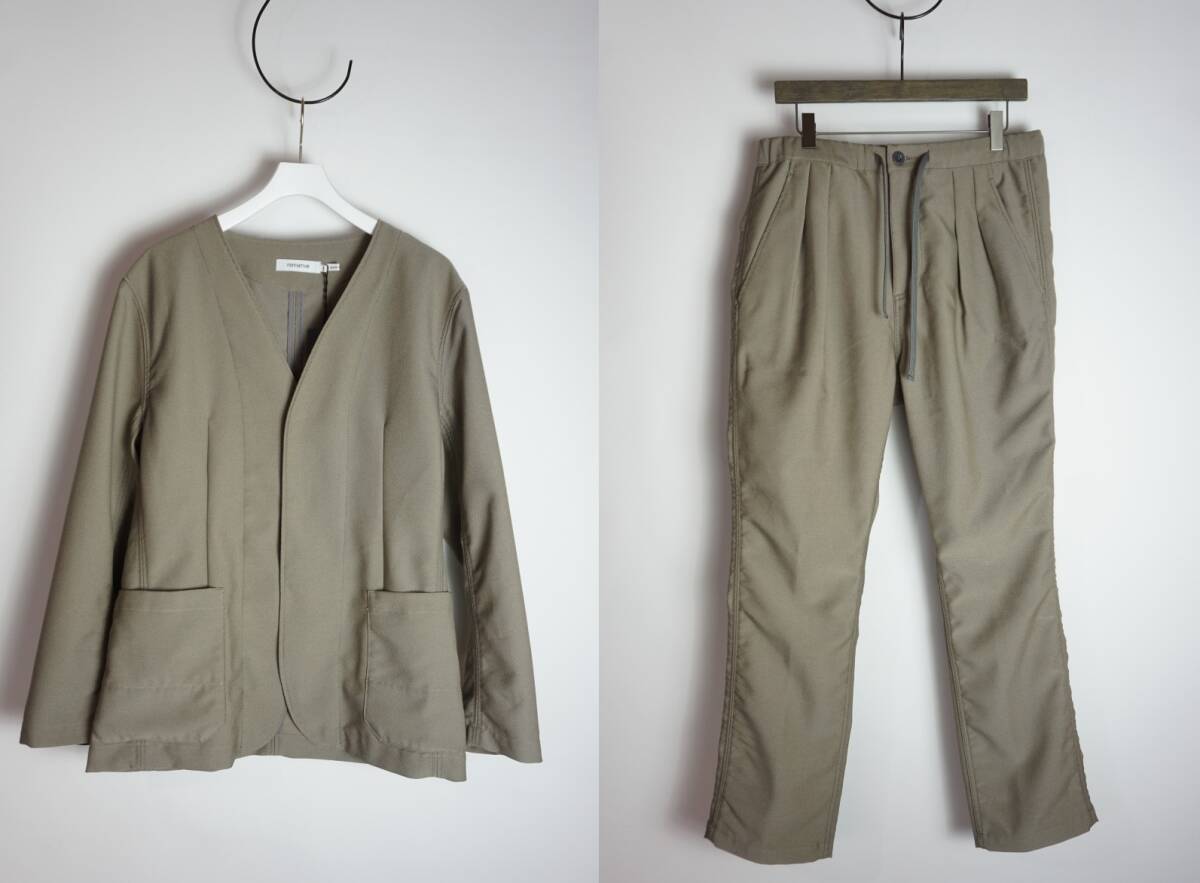 美品22AW nonnativeノンネイティブ SOLDIER JACKET POLY TWILL ジャケット ＋ DWELLER EASY PANTS POLY TWILL セットアップ 灰326O▲_画像1