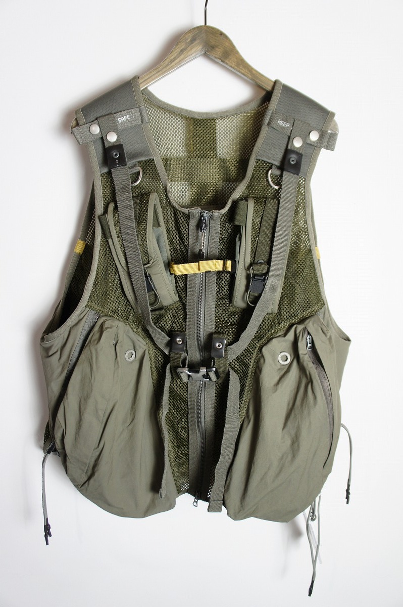 新品 23SS HAMCUSハムカス メッシュ メカニック ミリタリー ベスト ORMN#01 Mechanic Work Vest/AG カーキ302O▲