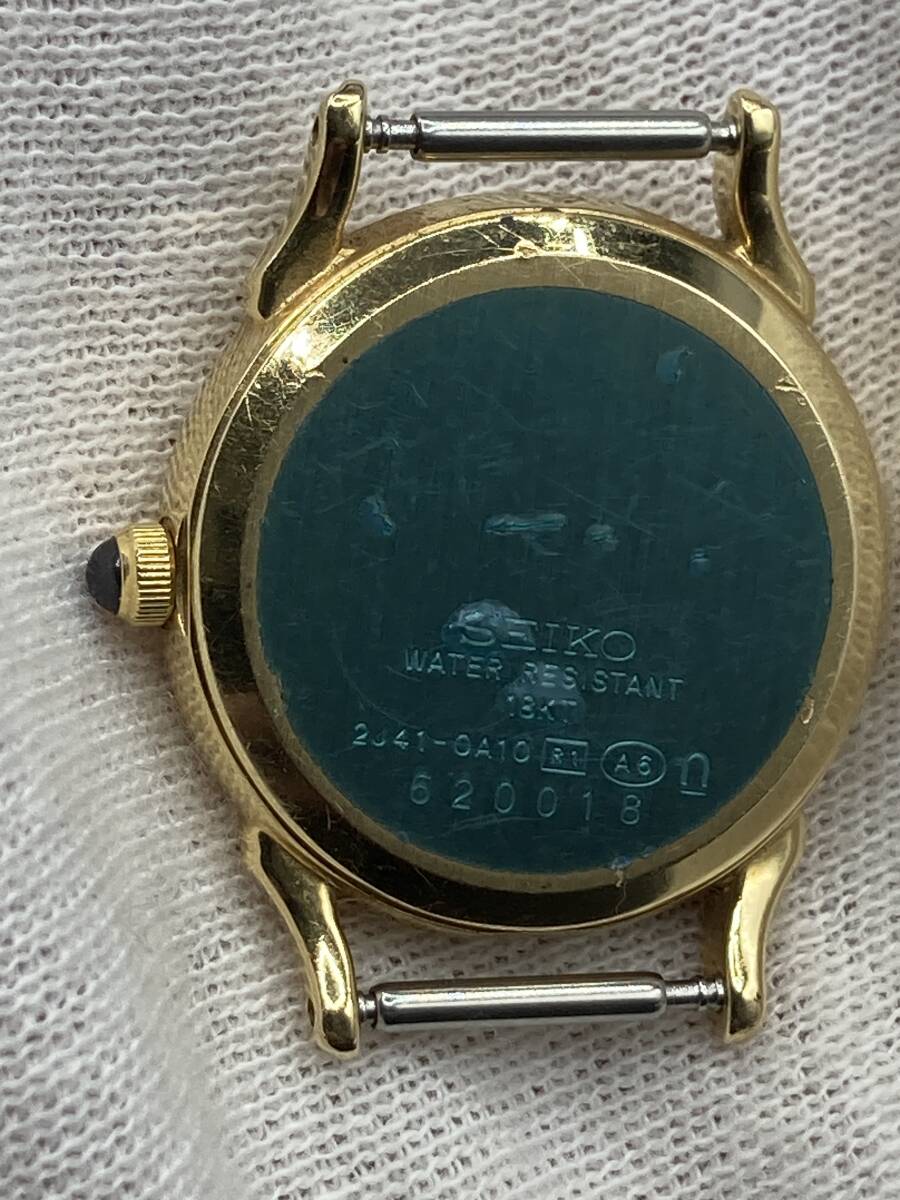 【2213】SEIKO EXCELINE セイコー エクセリーヌ 18KT 2J41-0A10 レディース腕時計 /18金_画像3