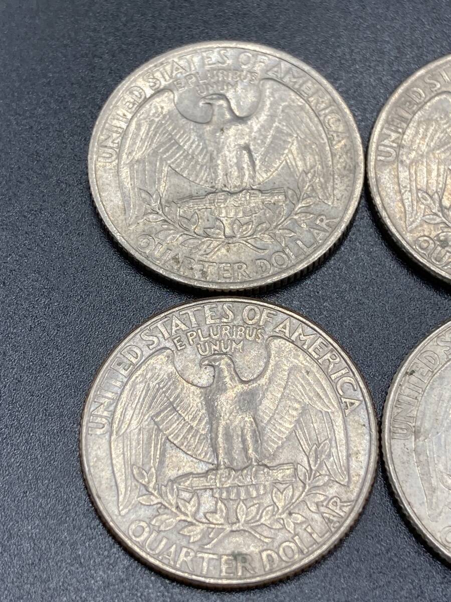 【2136】アメリカ クォーターダラー 25セント 銀貨 1978年/2点 1986年/2点 計4点セットの画像5