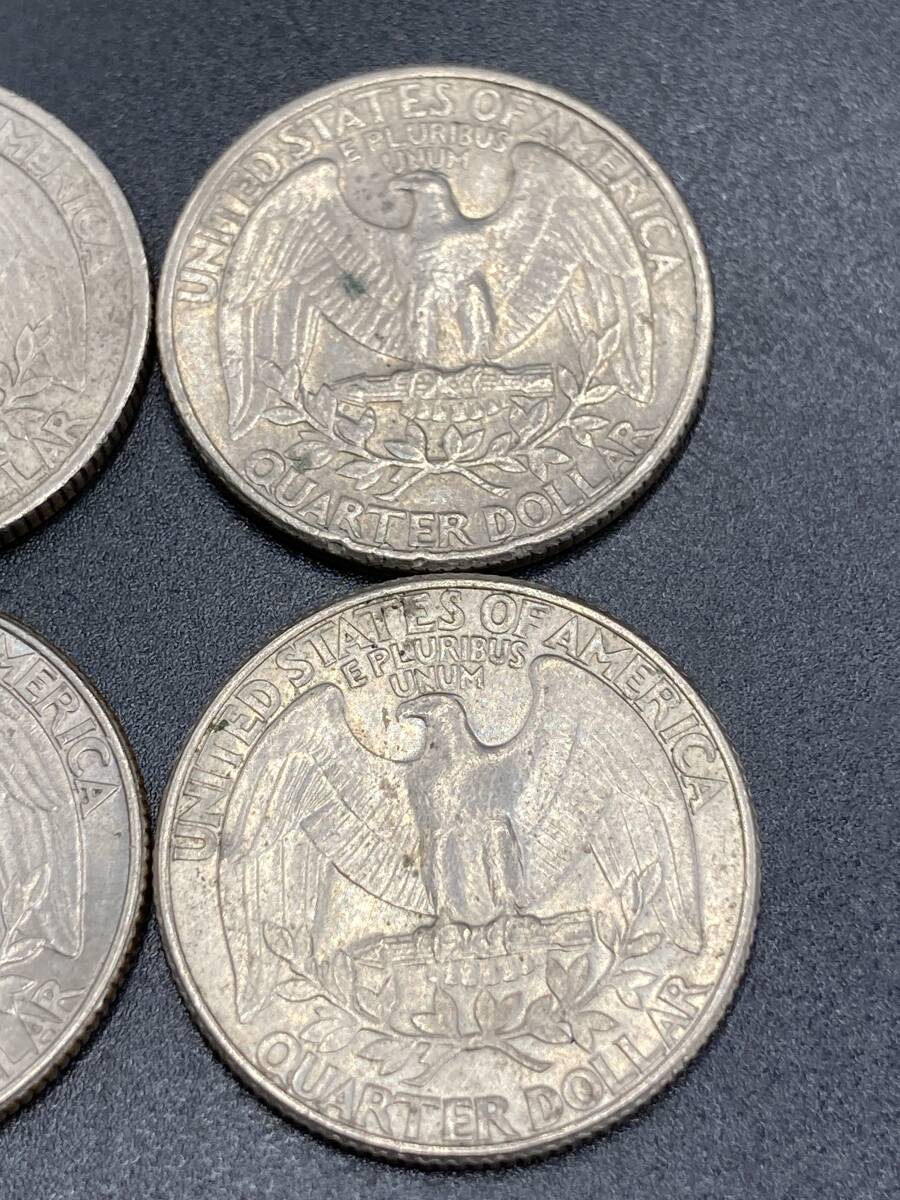 【2136】アメリカ クォーターダラー 25セント 銀貨 1978年/2点 1986年/2点 計4点セットの画像6