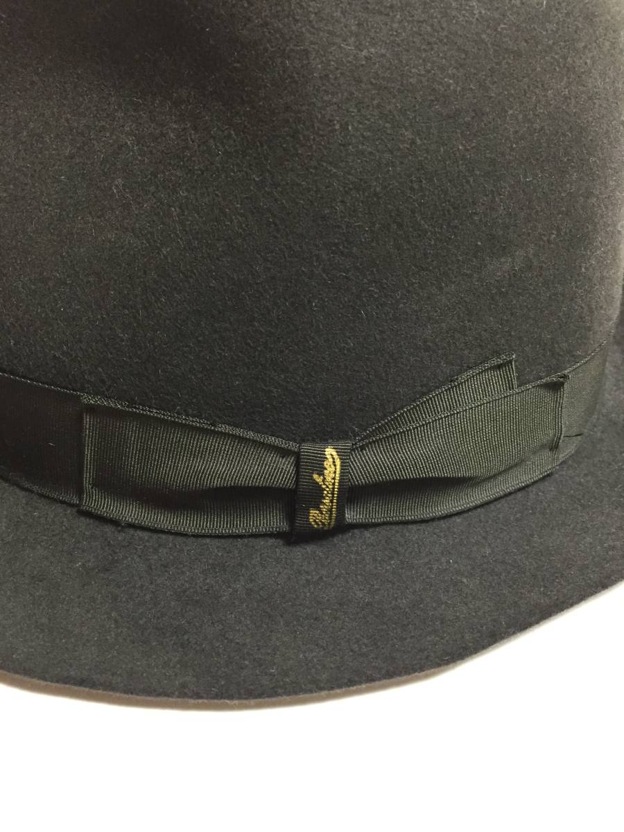 【中古】Borsalino 兔毛5958 Borsalino 附絲帶中折 CA4LA 原文:【中古】 ボルサリーノ ラビットファー 59 58 Borsalino リボン付き 中折れ CA4LA 