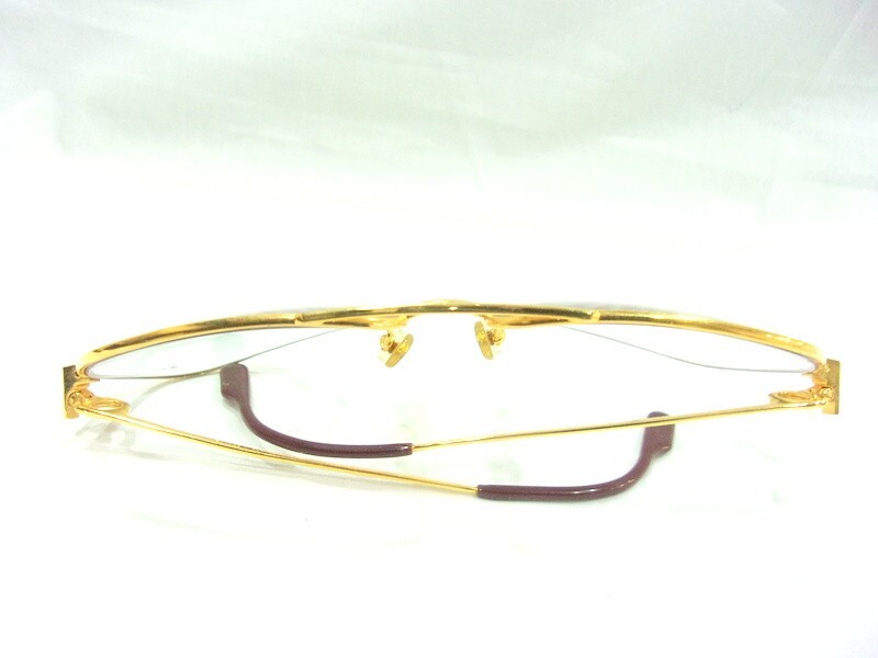 1000円スタート 眼鏡 Cartier 62 14 140 PARIS MADE IN FRANCE カルティエ 度入り眼鏡 フルリム 総重量約36.0 ケース付 2 WW1021_画像10