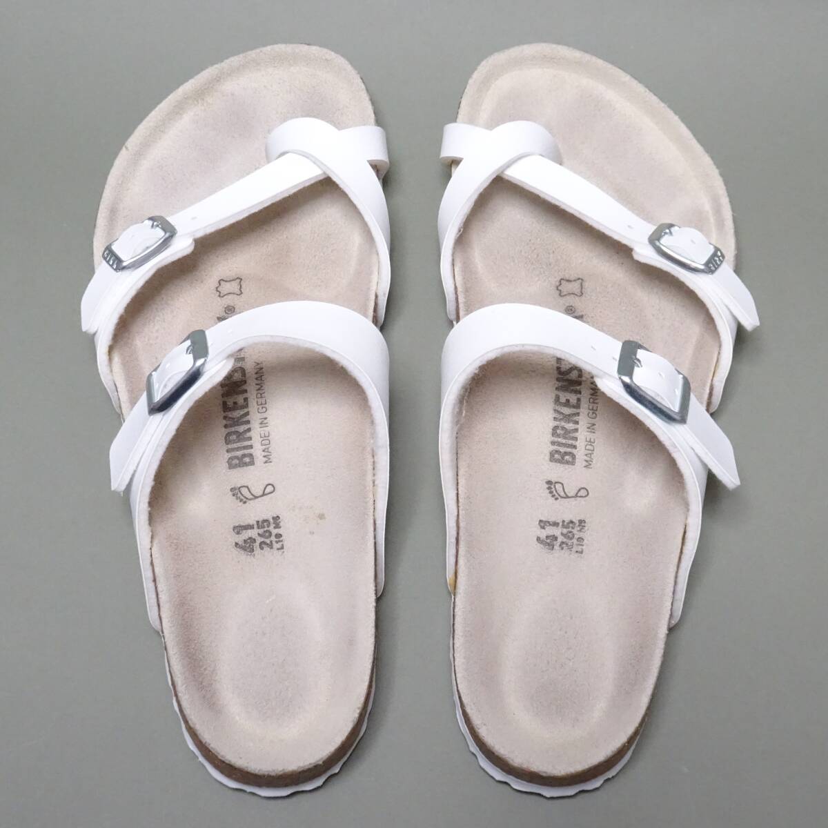 即決 BIRKENSTOCK Mayari 26.5cm サンダル ビルケンシュトック マヤリ 41 白 ホワイト カジュアル ストリート タウン バックル リゾート_画像8