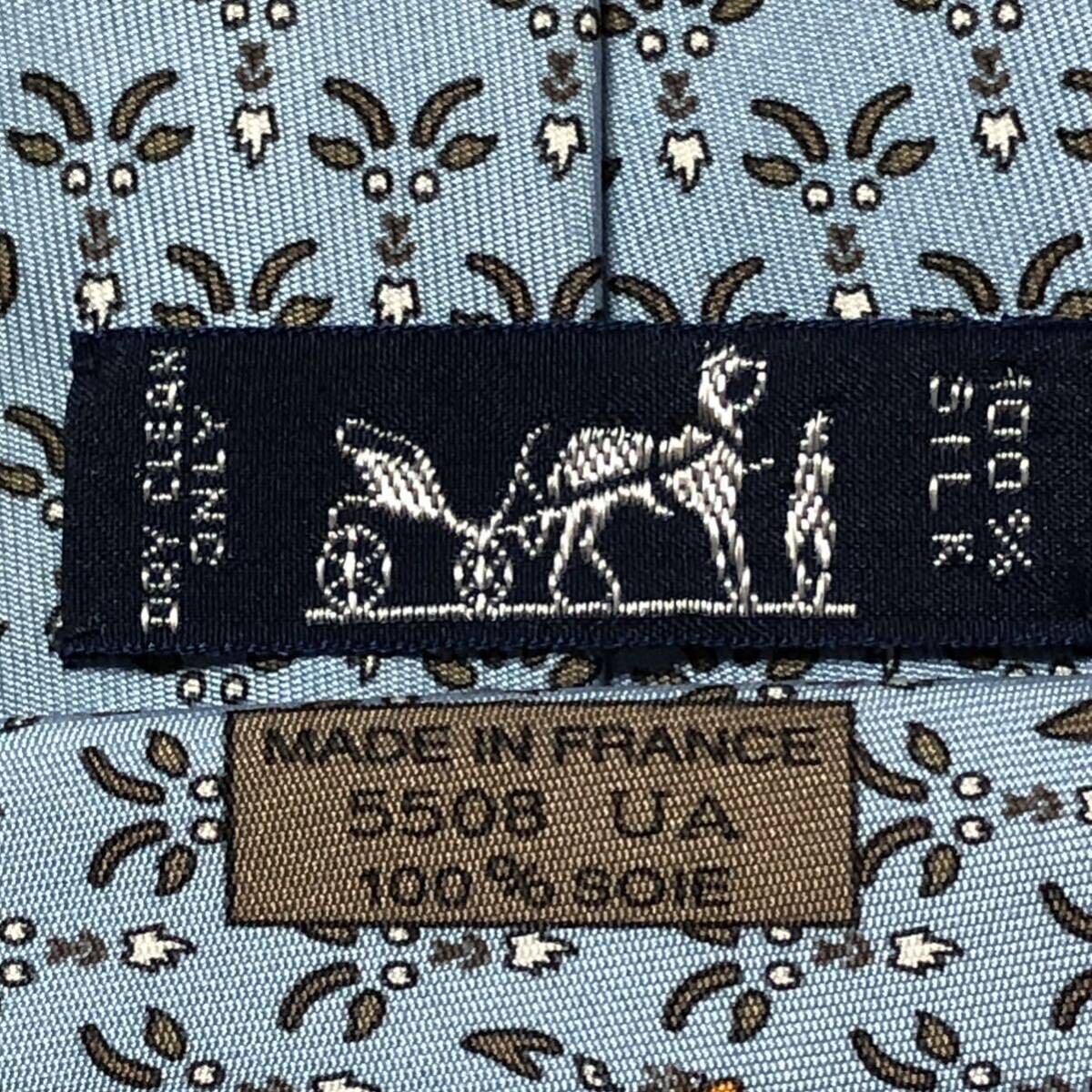 HERMES エルメス ネクタイ 山羊と狼 ヤギ オオカミ 顔 総柄 HERMES エルメス ネクタイ 山羊と狼 ヤギ オオカミ 顔 総柄