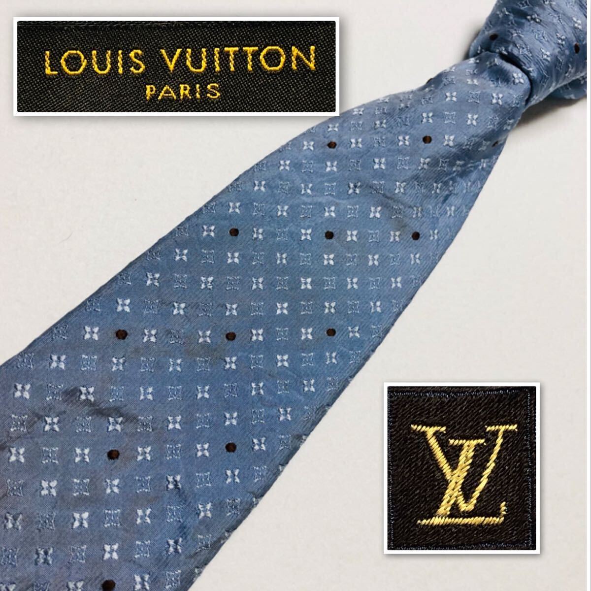 LOUIS VUITTON ルイヴィトン ネクタイ モノグラムの花と星 LOUIS VUITTON ルイヴィトン ネクタイ モノグラムの花と星