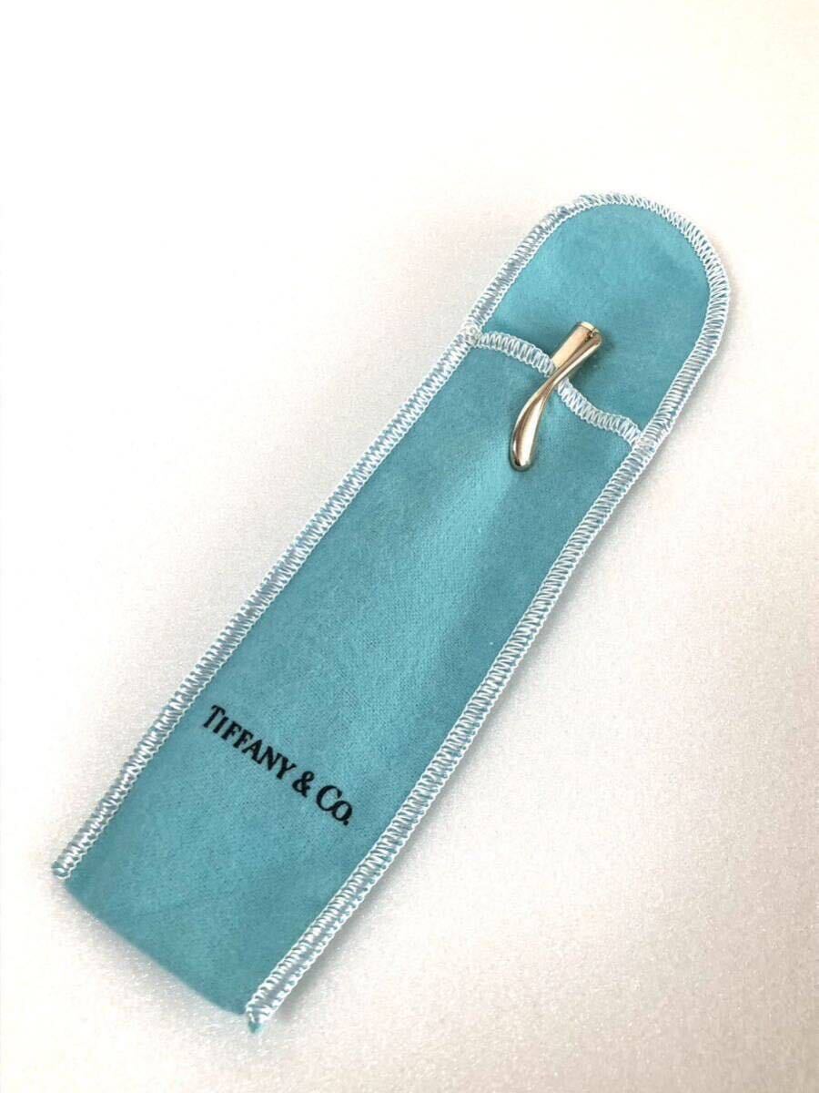 ■シルバー925製■TIFFANY&Co. ティファニー　ボールペン　ツイスト式　メガネのテンプル風　ゴールドカラー　保存袋付き　筆記可能_画像8