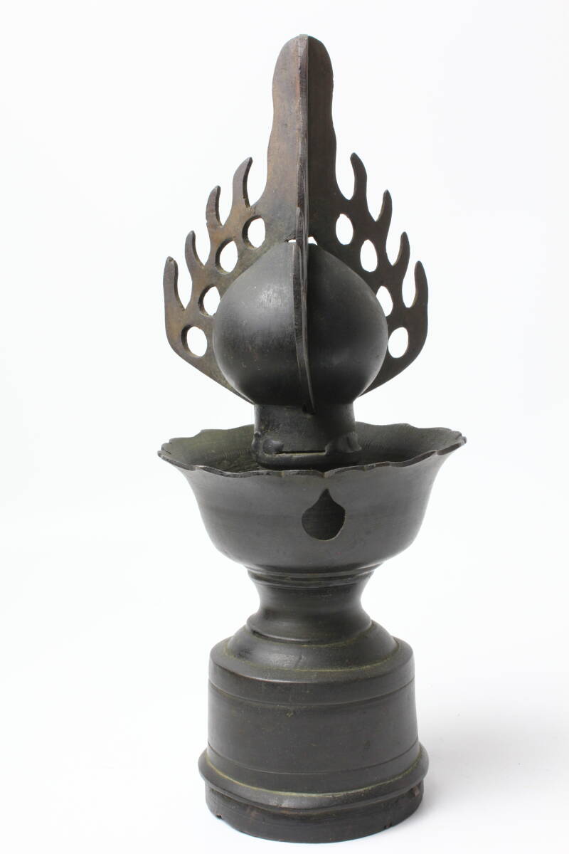 350 鎌倉時代　銅製　火焔宝珠形　舎利容器　如意宝珠　仏教美術_画像3