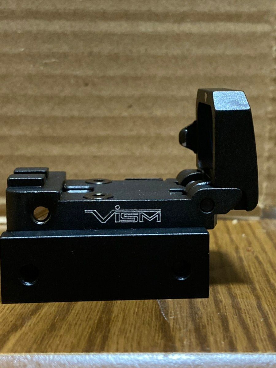 フリップアップ式 レッドドットサイト VISMタイプ 折畳式 ピストル用スコープ Flip Dot 軽量タイプ フル刻印　ブラック