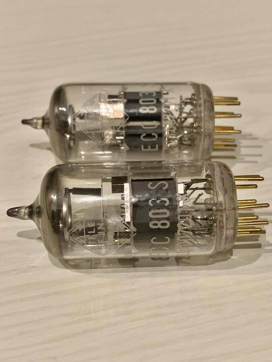 * rare * valuable goods *TELEFUNKEN ECC803S vacuum tube 2 pcs set telefunken gold pair Gold pin diamond Mark equipped audio equipment amplifier 