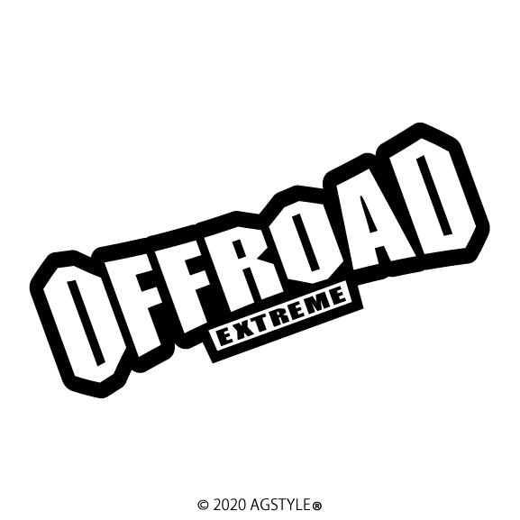 ゆうパケット送料無料 OFFROAD EXTREME オリジナル カッティング ステッカー カスタム 切り文字 オフロード エクストリーム 4WD キャンプ_画像1