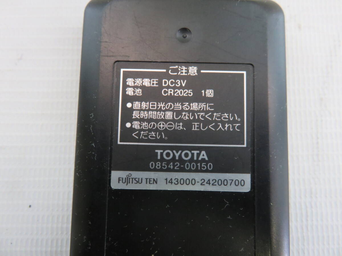 STD311 トヨタ純正 リアリモコン 08542-00150 リップダウンモニター用リモコン V9T-R59C用 V9T-R57C用 後席モニターリモコン 取扱書付属_画像3