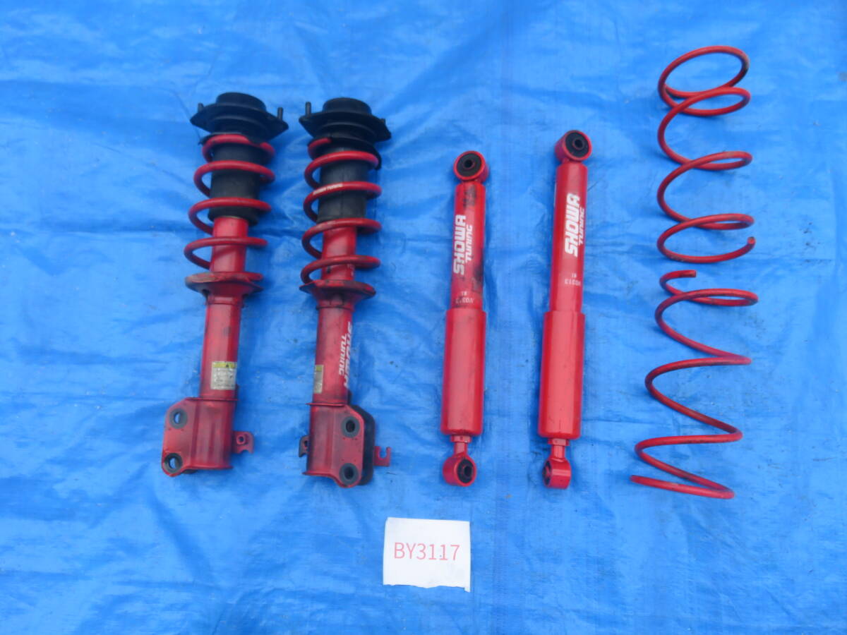 BY3117 Daihatsu L880 Copen after market shock-absorber /showa tuning V0313/ front rear / shock absorber /4 pcs set * rear mile display adherence have / present condition delivery 