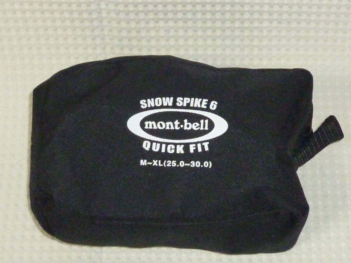 未使用 モンベル スノースパイク6 クイックフィット アイゼン6本爪 mont-bell 25.0～30.0Cm_画像1