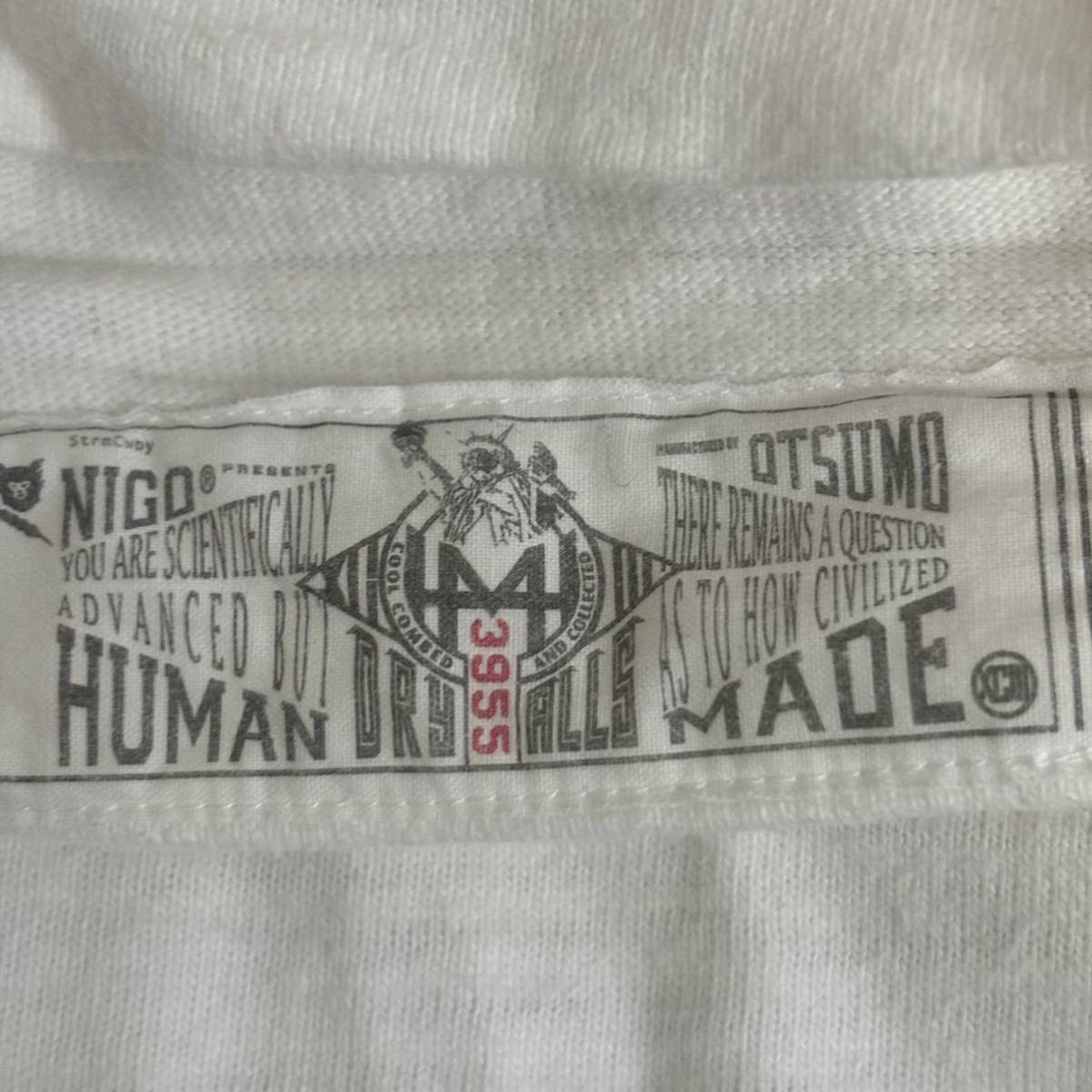 HUMAN MADE HEART Logo S/S TEE ヒューマンメイド ハートロゴ ショートスリーブ Tシャツ size L ホワイト 半袖 プリント_画像4