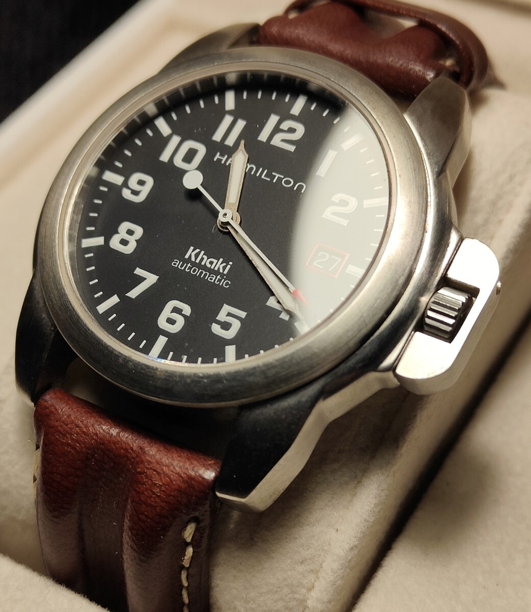 送料無 希少 竜頭ガード Hamilton khaki DATE auto ハミルトン 送料無 希少 竜頭ガード Hamilton khaki DATE auto ハミルトン
