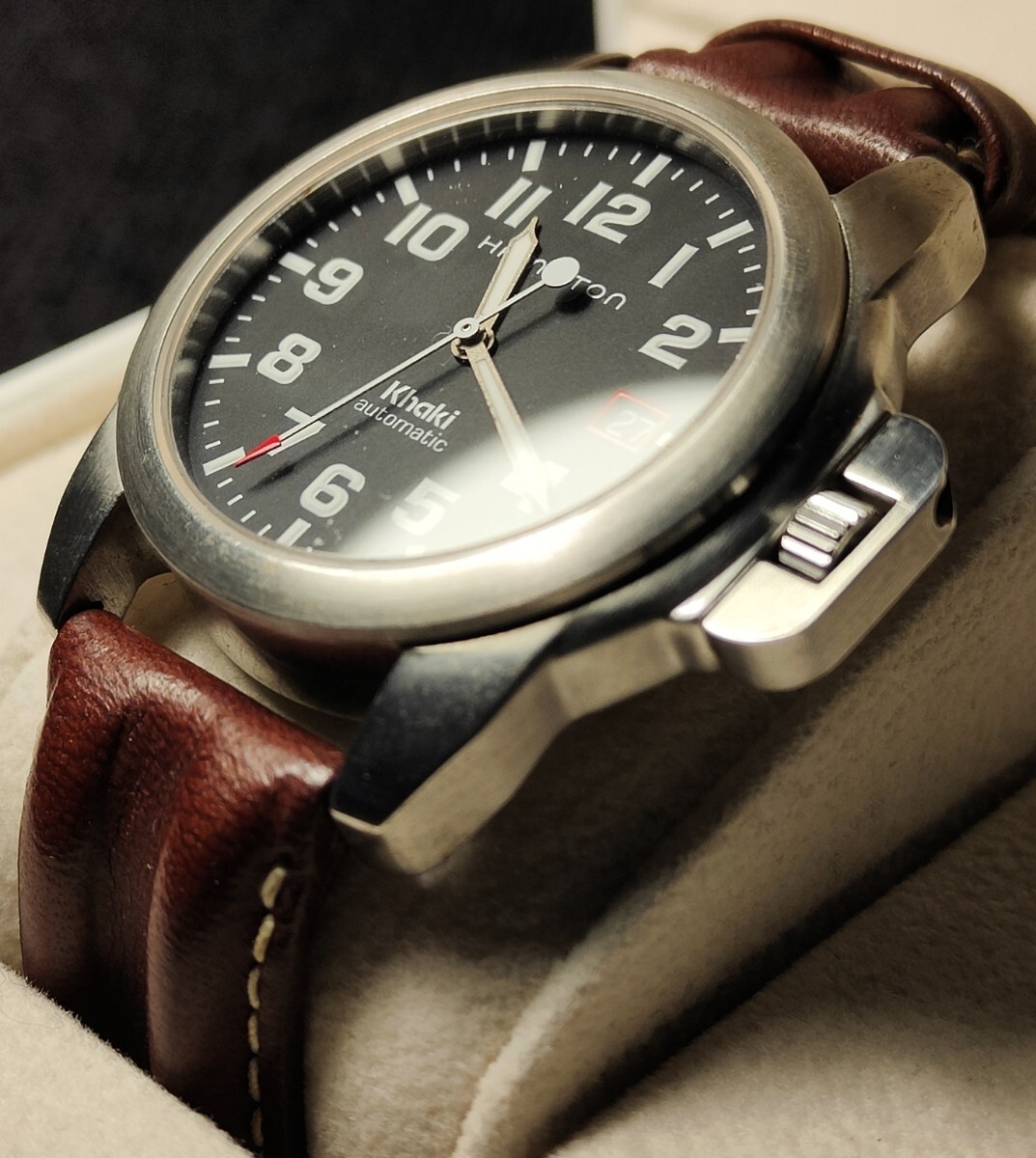 送料無 希少 竜頭ガード Hamilton khaki DATE auto ハミルトン 送料無 希少 竜頭ガード Hamilton khaki DATE auto ハミルトン