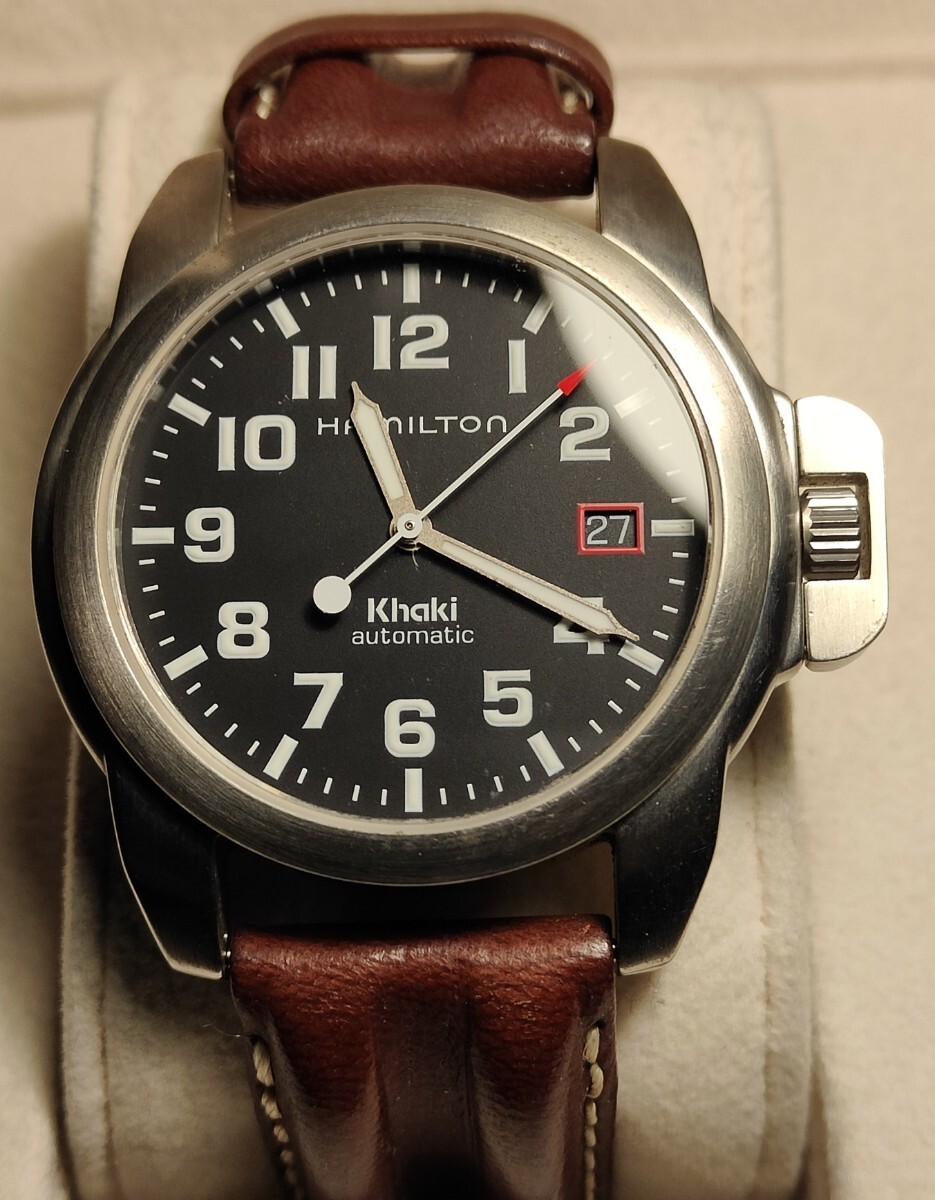 送料無 希少 竜頭ガード Hamilton khaki DATE auto ハミルトン 送料無 希少 竜頭ガード Hamilton khaki DATE auto ハミルトン
