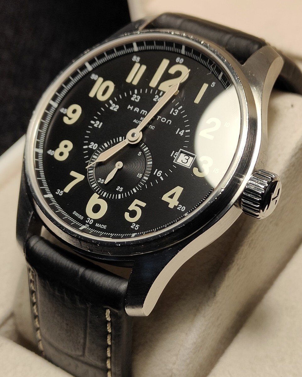 送料無料 Hamilton khaki officer automatic ハミルトン カーキ オフィサー オートマチック 自動巻き 腕時計 Jazz master ジャズマスターの画像1