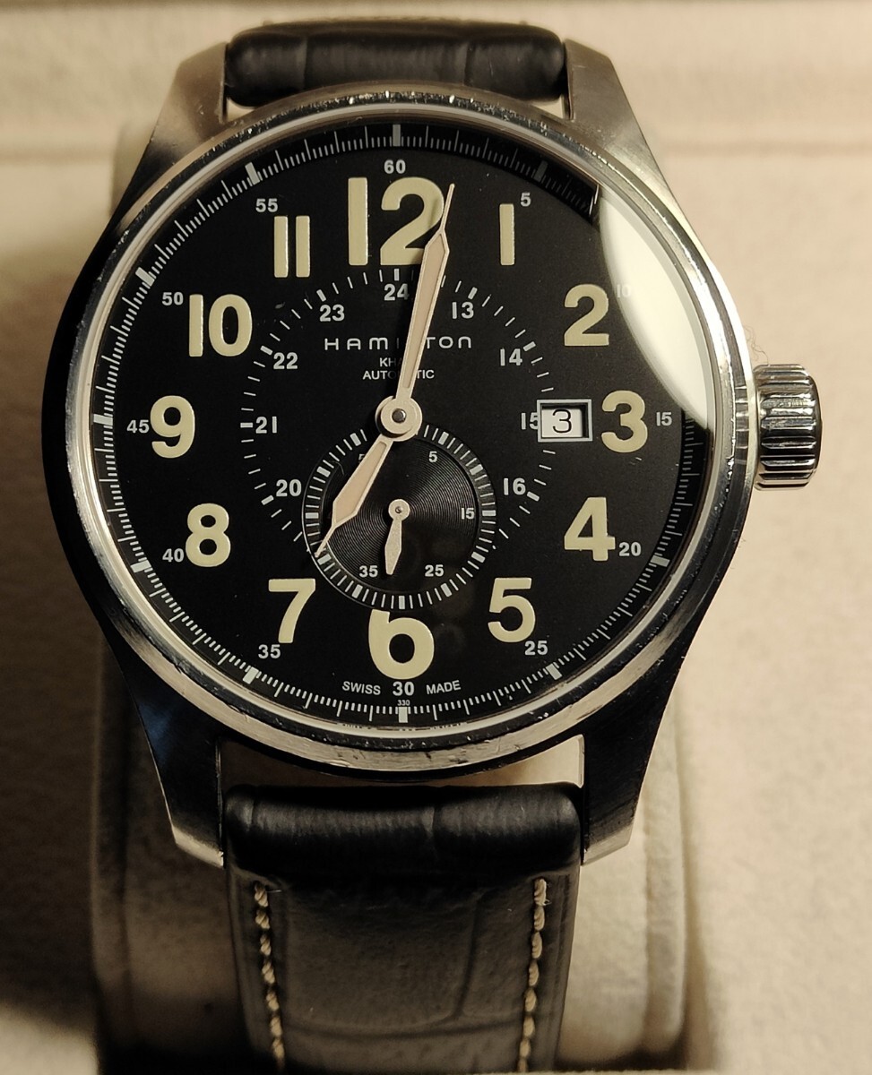 送料無料 Hamilton khaki officer automatic ハミルトン カーキ オフィサー オートマチック 自動巻き 腕時計 Jazz master ジャズマスターの画像4