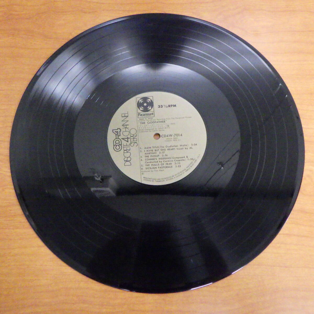 LP レコード ORIGINAL SOUNDTRACK THE GODFATHER ゴッドファーザー オリジナル・サウンドトラック盤 CD4W-7014の画像5