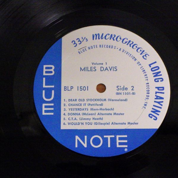 LP レコード MILES DAVIS VOLUME 1 BLP 1501 BLUE NOTE マイルス・デイヴィス_画像4