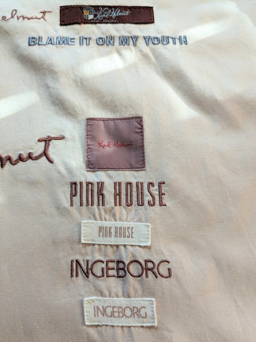ピンクハウス　PINK HOUSE カールヘルム　薄いピンク　ワイシャツ　飾りボタン　サイズ：M_画像8
