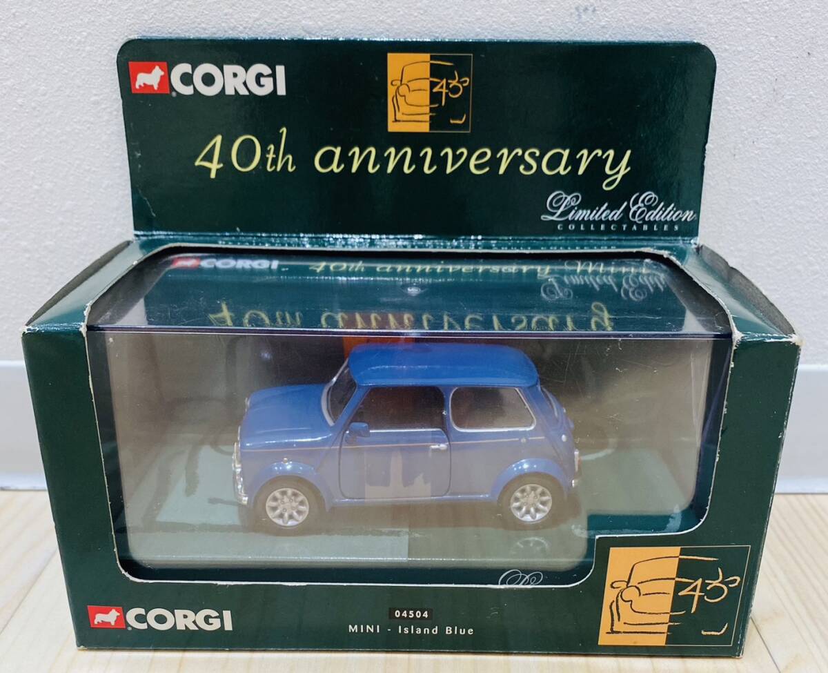 【OAK-3964YH】1円スタート CORGI コーギー 40th anniversary mini ミニカー 1/36 未開封 MINI Island Blue 04504 ミニクーパー レトロの画像1
