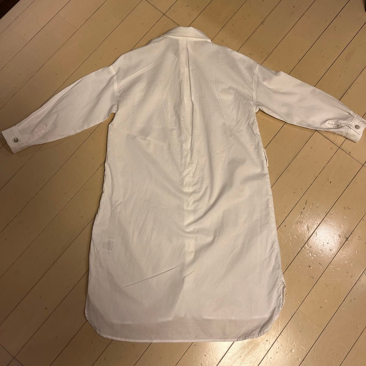【ディスコート】Discoat mini  シャツ　ワンピース　チュニック　ガールズ　キッズ　120cm  長袖　ホワイト