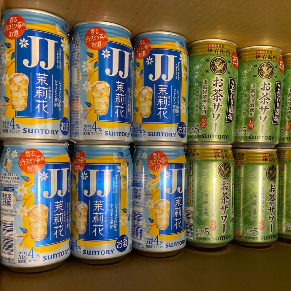 《合計64本》茉莉花JJ 335ml×54本＋お茶サワー350ml×10本　　合計64本