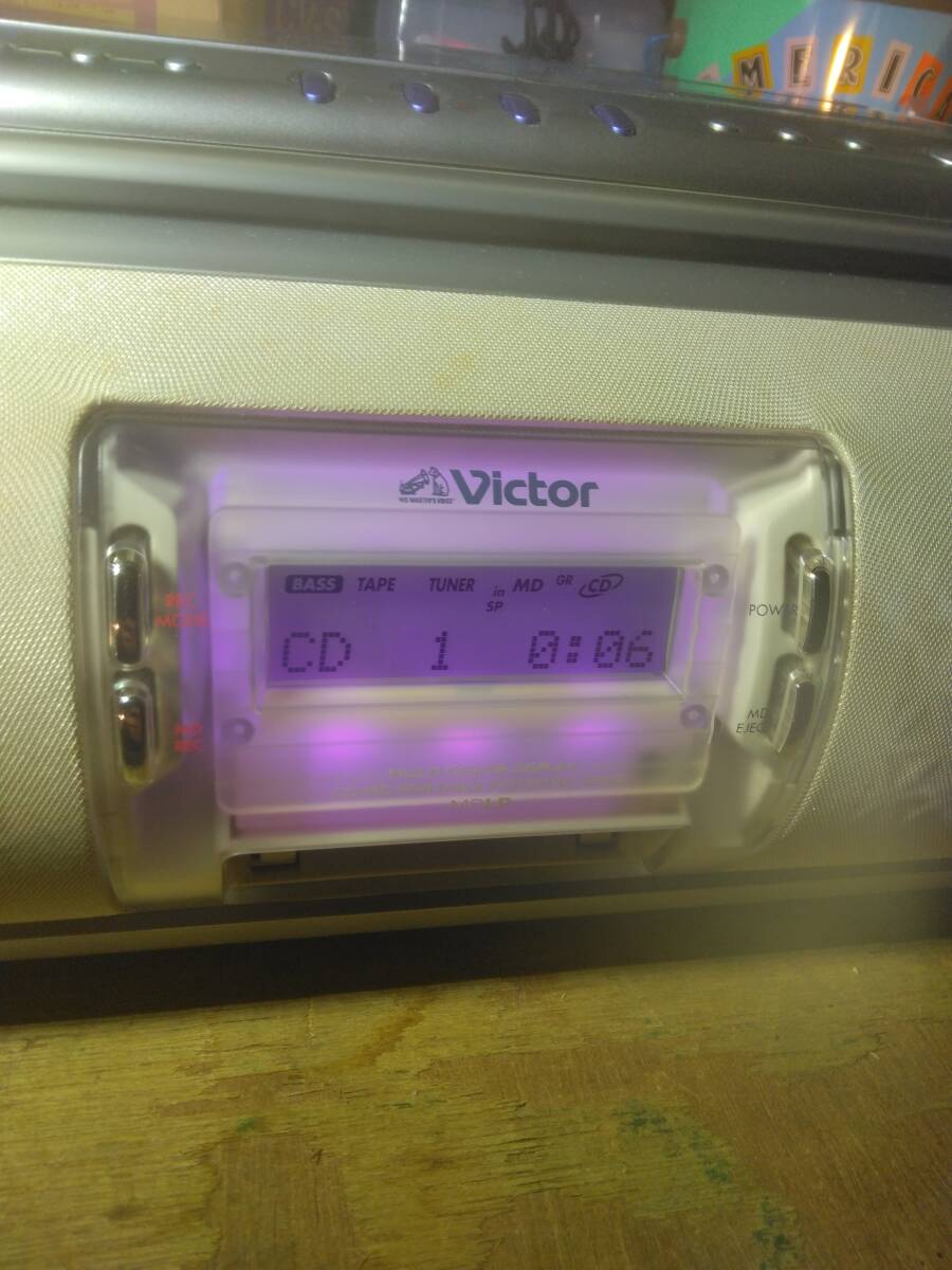 ビクター　ラジカセ　Victor RC-X5MD Clavia リモコン付き　CD MD カセットテープ　ラジオ　動作確認済_画像3