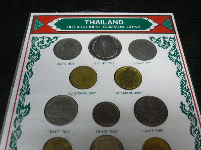 ◆H-78587-45 タイ OLD & CURRENT COMMEM. COINS 硬貨17枚 貨幣セット_画像2