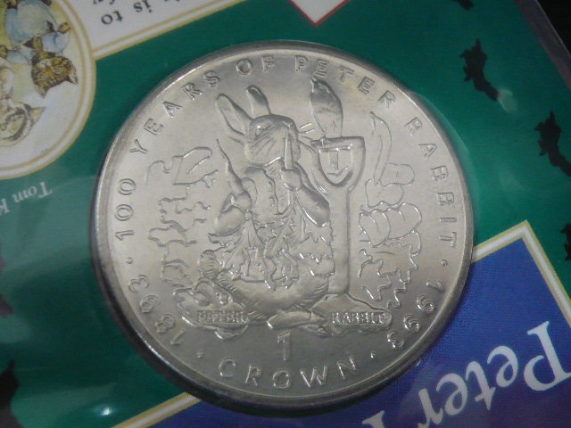 ◆H-78586-45 ジブラルタル 1993年 ピーター・ラビット 1クラウン 硬貨1枚 カバー付き_画像8