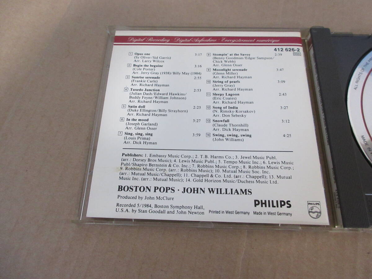  【高音質西独初期盤】 スイング・スイング・スイング ボストン・ポップス ジョン・ウィリアムズ指揮ボストン・ポップス [1984年] [26]の画像3