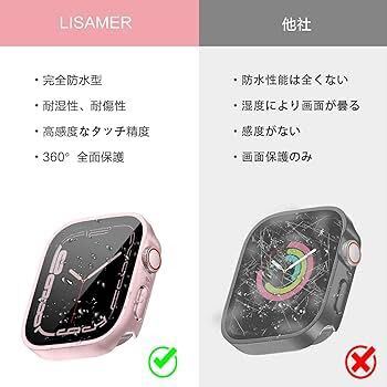 2312297☆ Apple Watch ケース Series 9/8/SE/7/6/5/4 41mm アップルウォッチ用 ケース 防水 一体型 新デザイン 3D直角エッジ 超薄型の画像5