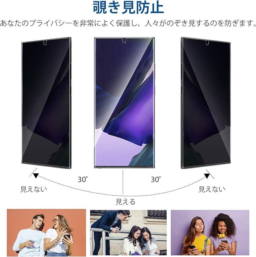 2305351☆ PHISIMOO Samsung Galaxy Note 20 Ultra 5G 用 覗き見防止フィルム 柔らかいTPU素材 全面液晶保護フィルム 1枚セットの画像2