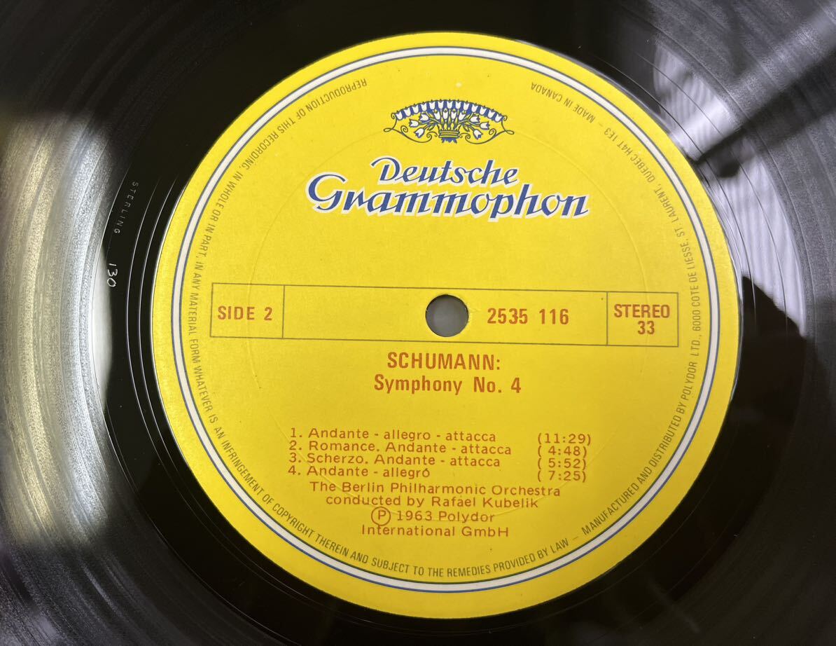 カナダDG ／Robert Schumann-Berliner Philharmoniker-Rafael KubelikSymphonie Nr. 1 Frhling Symphonie Nr. 4／2287_画像5
