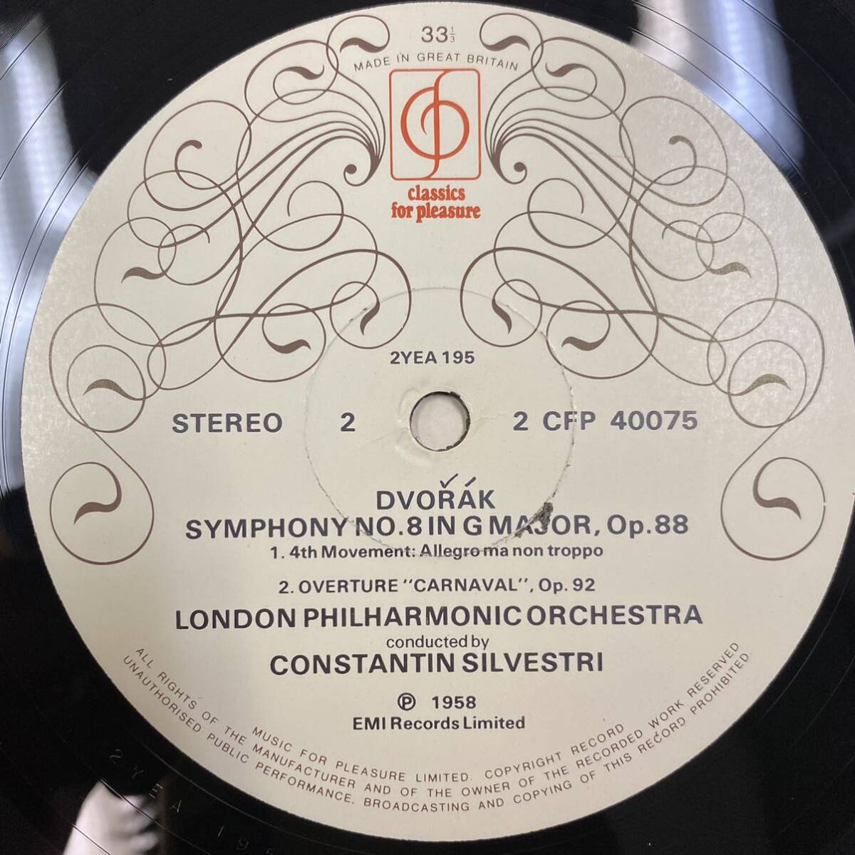 DVORAK - Symphony No 8 SILVESTRI／1962_画像4