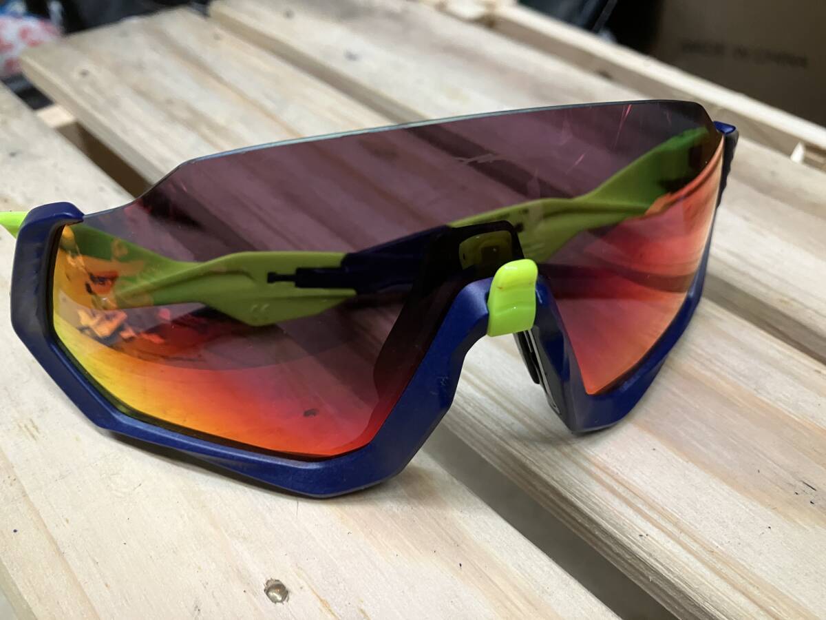 美品小傷ありオークリー フライトジャケット FLIGHTJACKET PRIZMROAD 正規品 ロードバイク mtb サングラス