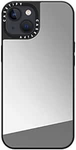 CASETiFY MagSafe 対応 ミラーケース iPhone 13 - シルバー (ブラックバンパー