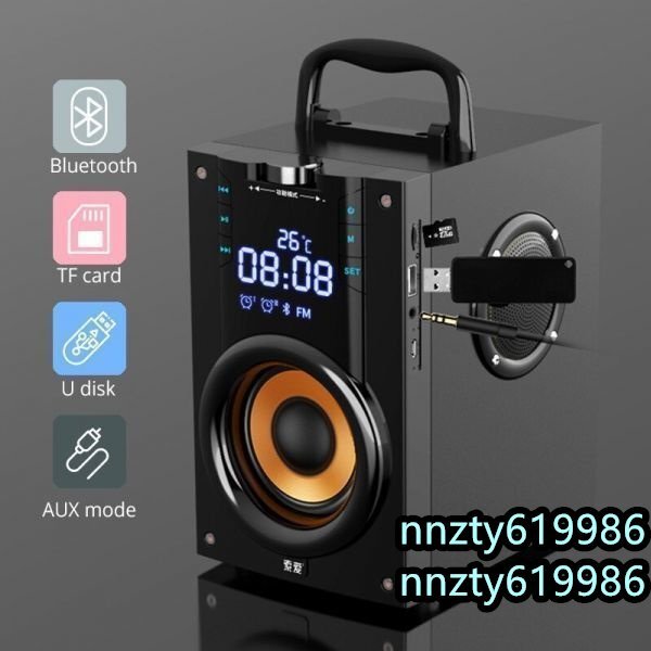 2200mAh 4.2 ワイヤレス Bluetooth スピーカー Led 3D サラウンドステレオサブウーファーのTF FM AUX　ラジオ_画像3