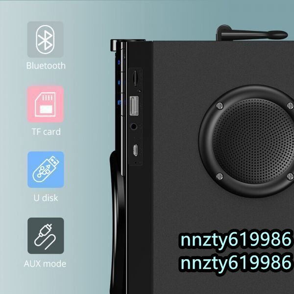 2200mAh 4.2 ワイヤレス Bluetooth スピーカー Led 3D サラウンドステレオサブウーファーのTF FM AUX　ラジオ_画像4